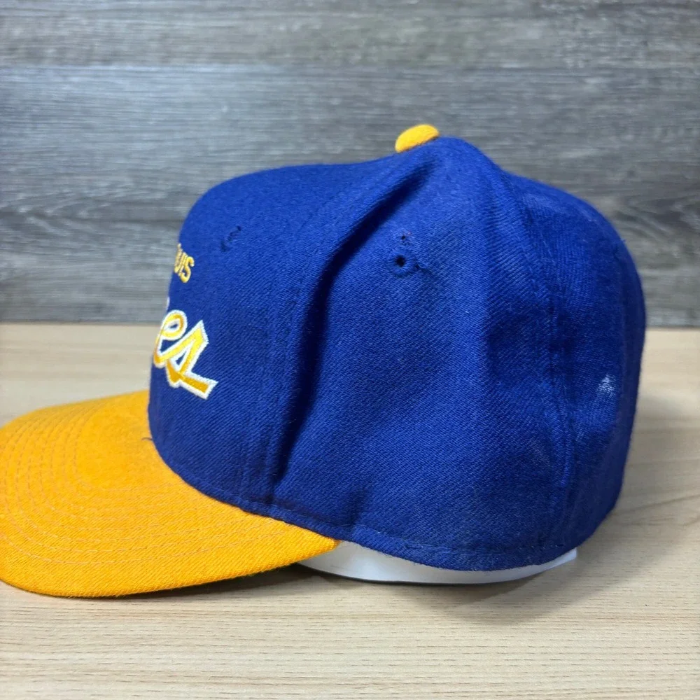 Vintage St Louis‎ Blues Hat 7 3/8 Blue Wool Sports Specialties Script Center Ice